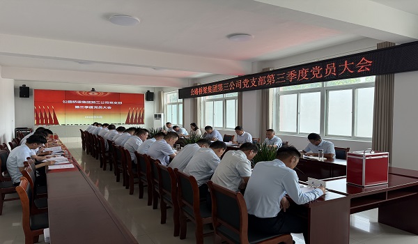 公路桥梁集团第三公司党支部召开第三季